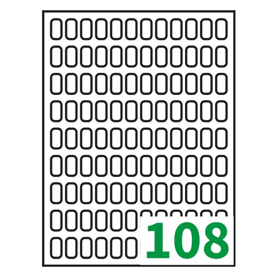 Etichette adesive in carta bianca 100x48mm, 3 etichette per foglio, E-10048