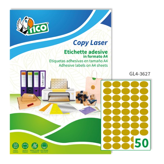 Etichette chiudipacco adesive trasparenti con cornice tonde cm 3 (240pz)