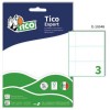 Etichette adesive bianche 100x48mm, 3 etichette per foglio E-10048 Contenuto: 30 Etichette / 10 Pagina