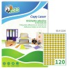 Etichette adesive in carta oro 22x16mm, 120 etichette per foglio GL4-2216 Contenuto: 12.000 Etichette / 100 Pagina