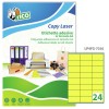 Etichette adesive fluorescenti gialle 70x36mm, 24 etichette per foglio LP4FG-7036 Contenuto: 1.680 Etichette / 70 Pagina