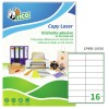 Etichette adesive bianche 105x36mm, 16 etichette per foglio LP4W-10536 Contenuto: 1.600 Etichette / 100 Pagina