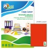Etichette adesive fluorescenti rosse 210x297mm, 2 etichette per foglio LP4FR-210297 Contenuto: 140 Etichette / 70 Pagina