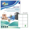 Etichette adesive trasparenti 105x72mm, 8 etichette per foglio PC4-10572 Contenuto: 800 Etichette / 100 Pagina