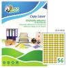 Etichette adesive in carta oro 48x18mm, 56 etichette per foglio GL4-4818 Contenuto: 5.600 Etichette / 100 Pagina