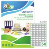 Etichette adesive in carta argento 36x27mm, 50 etichette per foglio SL4-3627 Contenuto: 5.000 Etichette / 100 Pagina