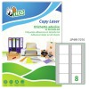 Etichette adesive bianche 70x70mm, 8 etichette per foglio LP4W-7070 Contenuto: 800 Etichette / 100 Pagina
