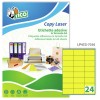 Etichette adesive colorate opache gialle 70x36mm, 24 etichette per foglio LP4CG-7036 Contenuto: 1.680 Etichette / 70 Pagina