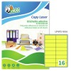 Etichette adesive fluorescenti gialle 99,1x34mm, 16 etichette per foglio LP4FG-9934 Contenuto: 1.120 Etichette / 70 Pagina
