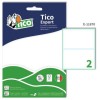 Etichette adesive bianche 118x70mm, 2 etichette per foglio E-11870 Contenuto: 20 Etichette / 10 Pagina