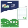Etichette adesive bianche 22x14mm, 45 etichette per foglio E-2214 Contenuto: 450 Etichette / 10 Pagina