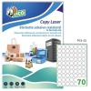 Etichette adesive trasparenti d. 25mm, 70 etichette per foglio PC4-25 Contenuto: 7.000 Etichette / 100 Pagina
