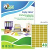 Etichette adesive in carta oro 45x21mm, 48 etichette per foglio GL4-4521 Contenuto: 4.800 Etichette / 100 Pagina