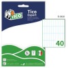 Etichette adesive bianche 36x10mm, 40 etichette per foglio E-3610 Contenuto: 400 Etichette / 10 Pagina