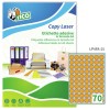 Etichette adesive fluorescenti arancio d. 25mm, 70 etichette per foglio LP4FA-25 Contenuto: 4.900 Etichette / 70 Pagina